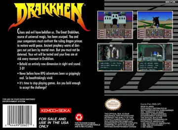 Drakkhen (USA) box cover back